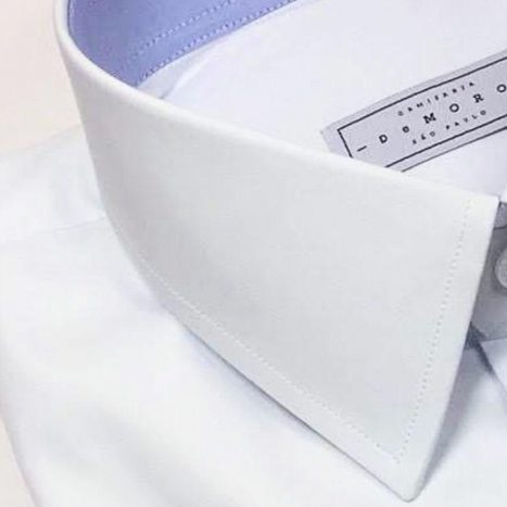 Camisa Sob Medida de algodão Pin Point branca - Foto 2