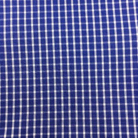 Camisa Sob Medida Xadrez Azul e Branco - Foto 1
