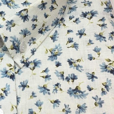 Camisa sob medida puro linho floral - Foto 2