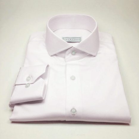 Camisa sob medida mini diagonal rosa claro - Foto 2