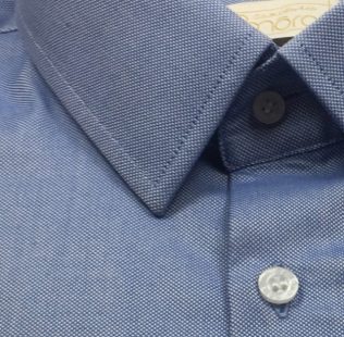 Camisa sob medida piquet azul