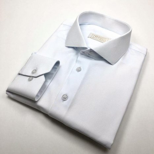Camisa Sob Medida de algodão Pin Point branca