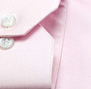Camisa Sob Medida De Algodão Pin Point Rosa Claro