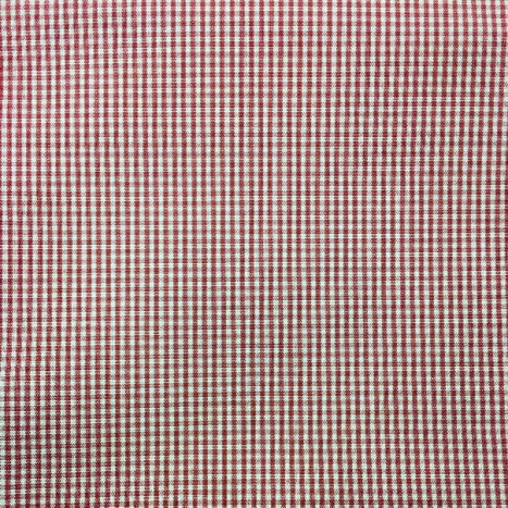 Camisa sob medida branca com micro xadrez vermelho - Foto 1