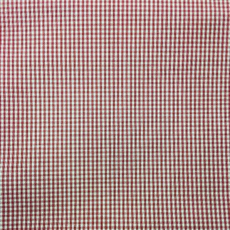 Camisa sob medida branca com micro xadrez vermelho - Foto 1