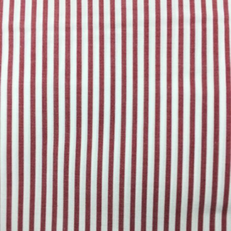 Camisa sob medida 100% algodão maquinetado branca com listras vermelhas - Foto 3
