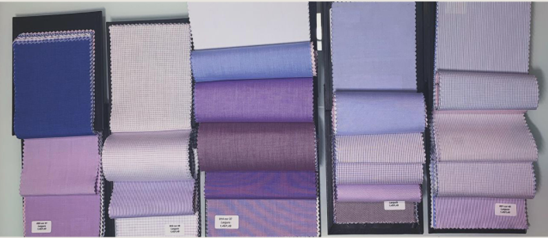 tecidos lilás e violeta algodão