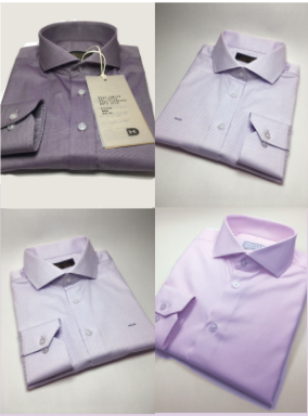 camisas sob medida lilás e violeta