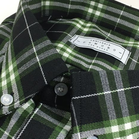 Camisa Sob Medida Flanela Xadrez Verde e Preto - Foto 1