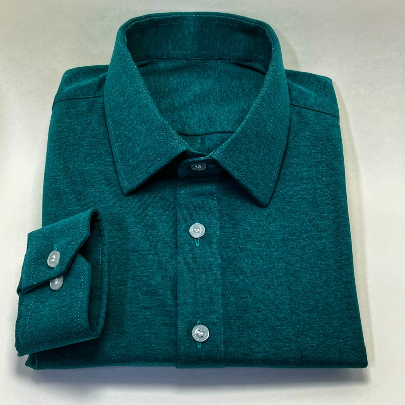 Camisa Sob Medida Verde em malha 100% algodão